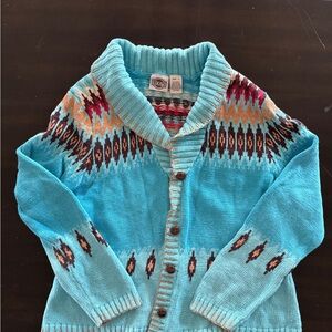 VINTAGE Rod’s Turquoise Patterned Sweater